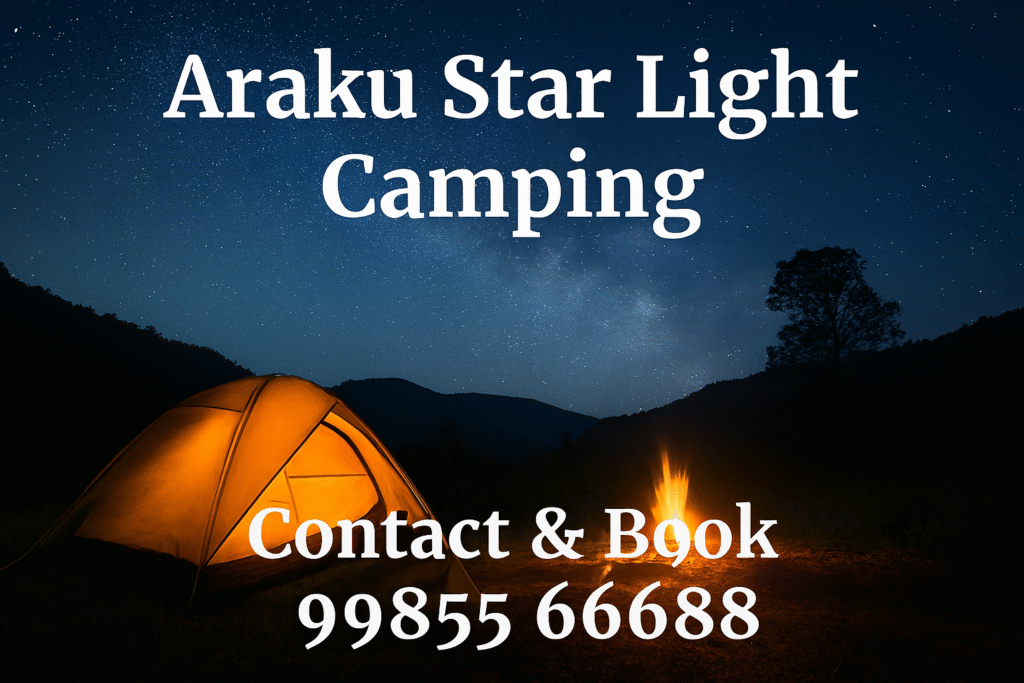 araku tent stay price, Book tent stay camping in Araku with campfire and starry night